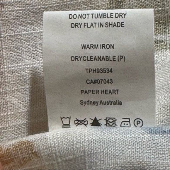 Paper Heart Les Citrons Maxi Dress Small Linen Coastal Chic Amalfi Euro Summer - Picture 12 of 12